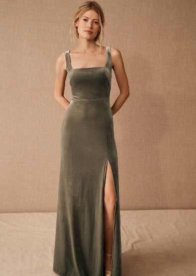 Jenny Yoo Mara Velvet Maxi Dress