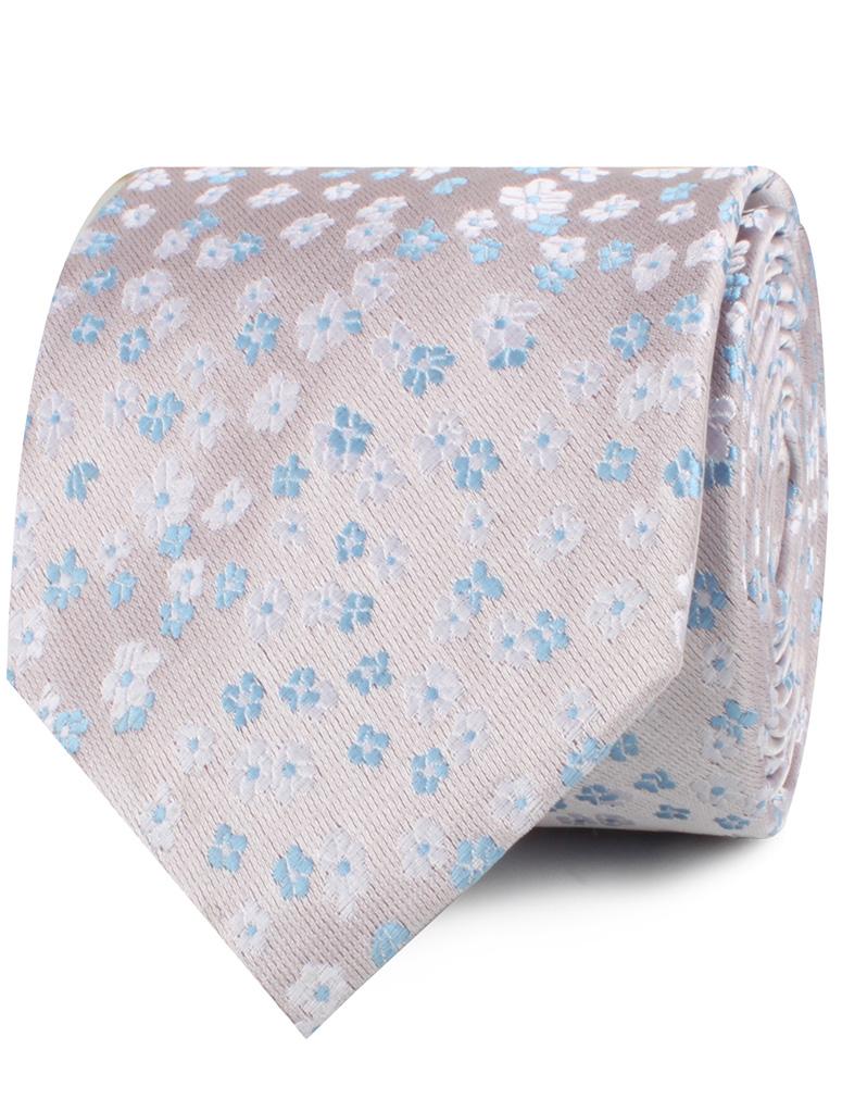 The Hitachi Seaside Blue and White Floral Necktie