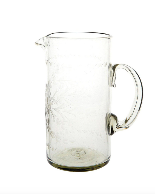 Clear Etched Pitcher