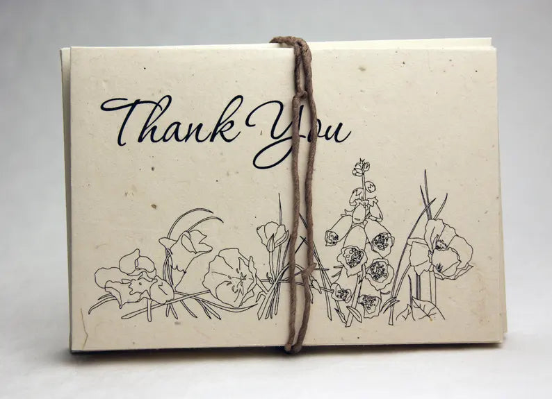 Seed Paper Thank You Cards (Set of 15)