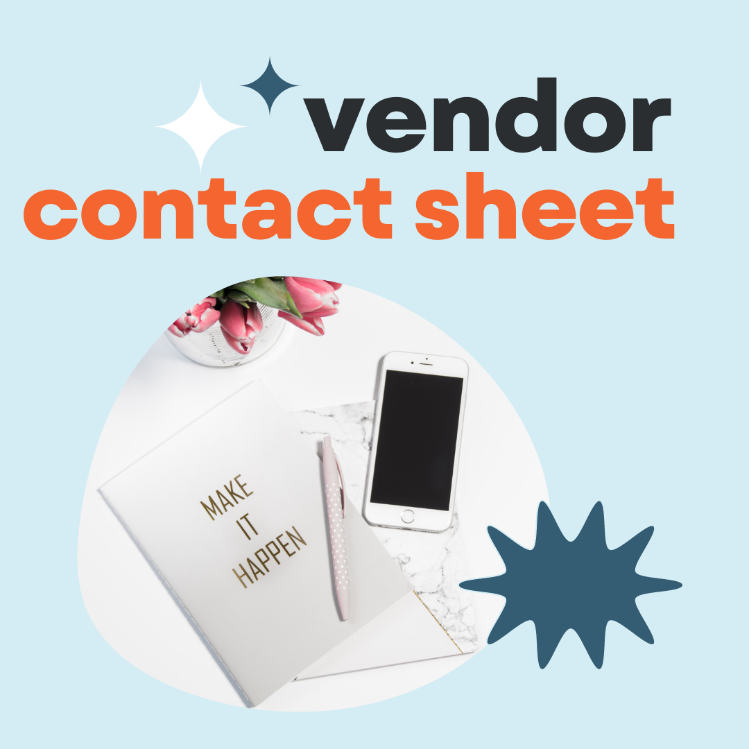 Vendor Contact Sheet